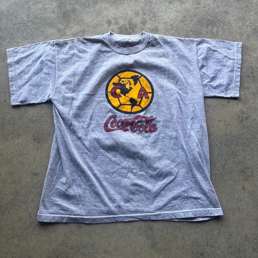 Vintage Coca Cola grey graphic tee world tee